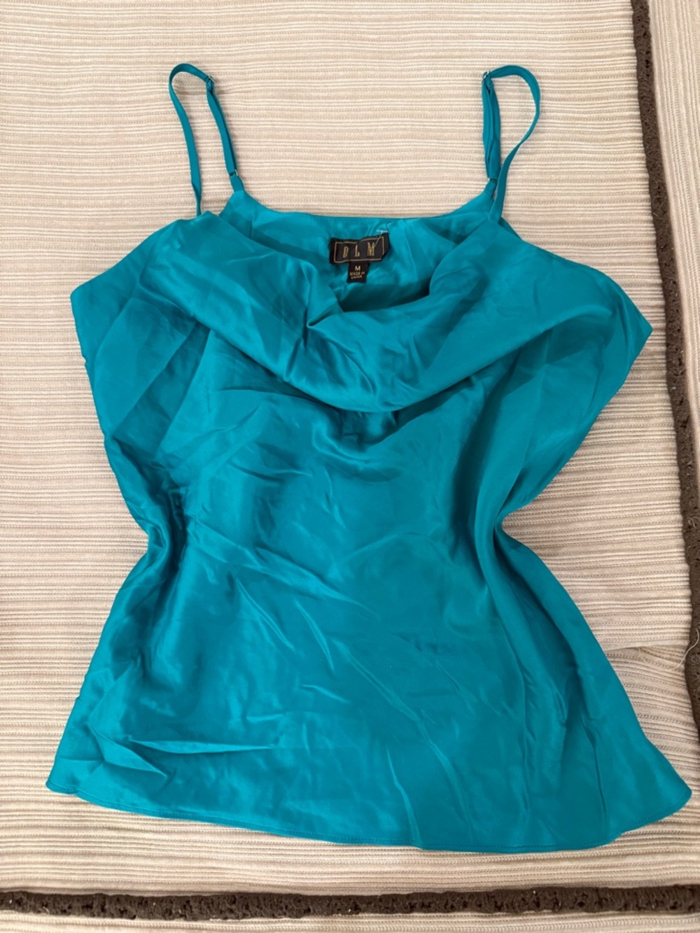 TealCowl Neck Satin Camisole -